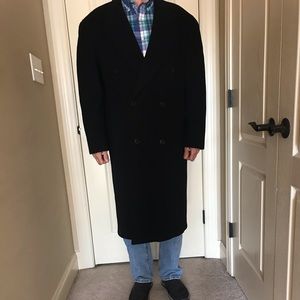 Men’s black topcoat